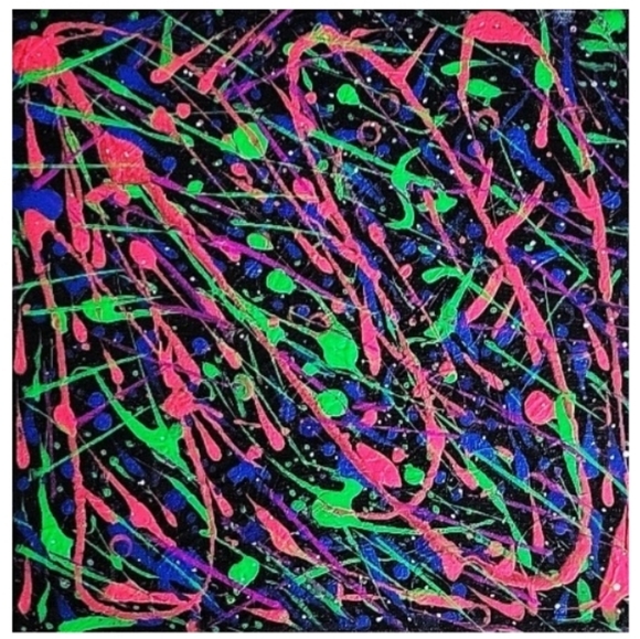 Hand Crafted Textured Abstract Canvas Painting 12 x 12 Inches - Picture 3 of 4